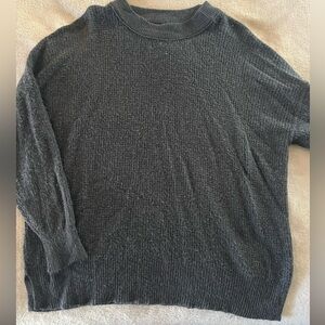Aerie Charcoal Gray Crew Neck Sweater